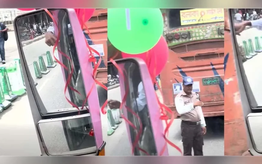 পিংক বাসের যাত্রার শুরুতেই ধাক্কা, জরিমানার মুখে বলাকা