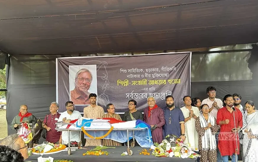 শিশুসাহিত্যের আখতার হুসেনকে শ্রদ্ধায় বিদায়, সিরাজগঞ্জে দাফন