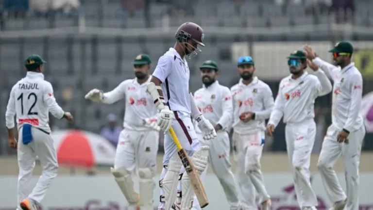 ১৮৪ বলের প্রতিরোধ ভাঙলেন শরিফুল, চাপে ওয়েস্ট ইন্ডিজ