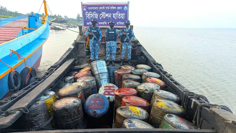 হাতিয়ায় শুল্ক ফাঁকি দিয়ে আনা ৯ হাজার ৫০০ লিটার পামওয়েল জব্দ