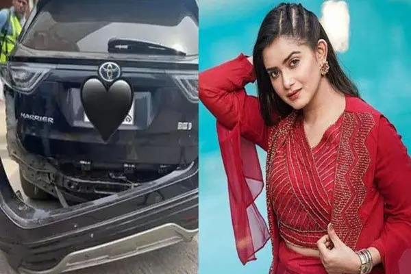 ডাম্প ট্রাকের ধাক্কায় দুমড়েমুচড়ে তানজিন তিশার গাড়ি, অল্পের জন্য রক্ষা