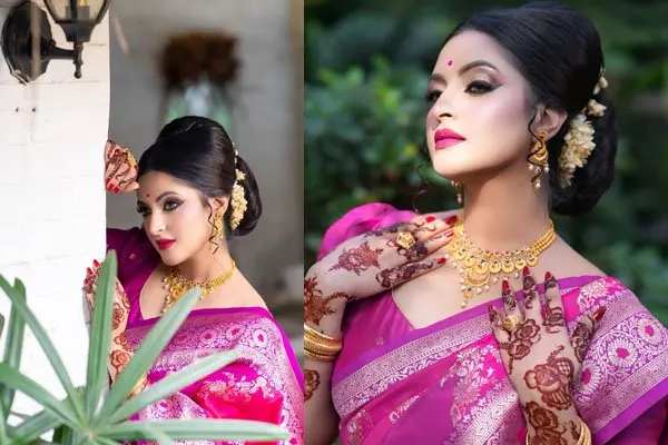 রবীন্দ্রসংগীতের কলিতে বধূর সাজে পরীমণি, মুগ্ধ ভক্তরা